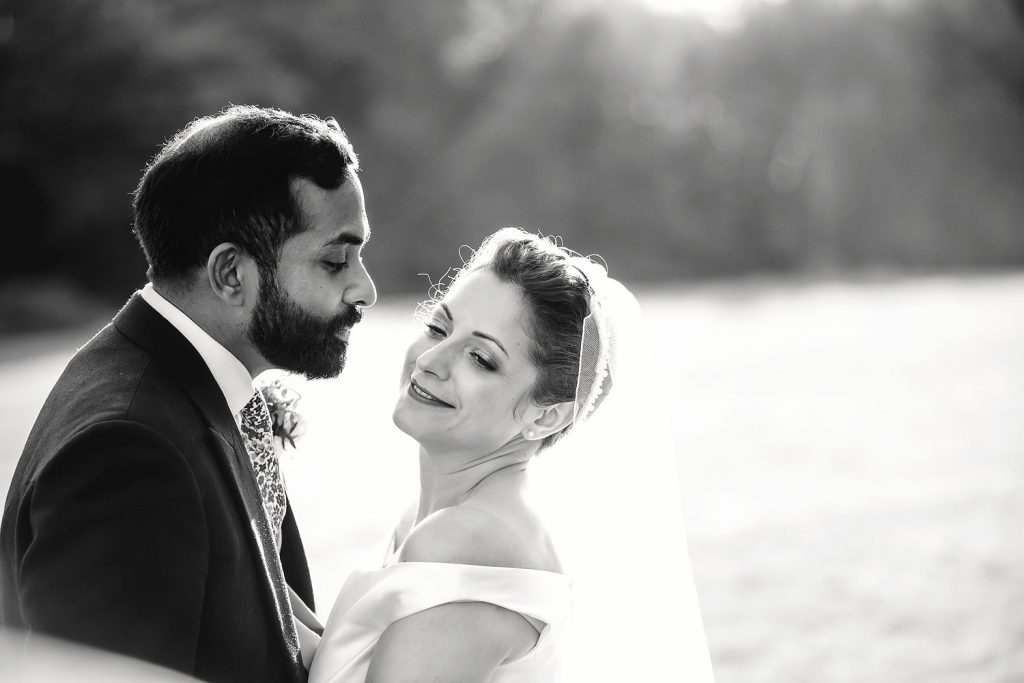 bride and groom portraits at botleys mansion